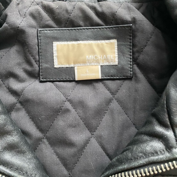 Michael Kors Black Leather Jacket - Picture 2 of 6